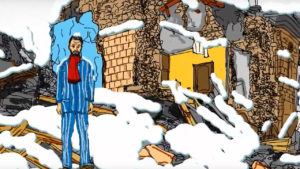 La protesta a sei mesi dal sisma - Video vignetta - Impronte Grafiche