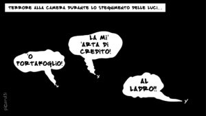 Terrore alla Camera per le luci spente