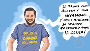 L'invasione dei migranti vista da Salvini