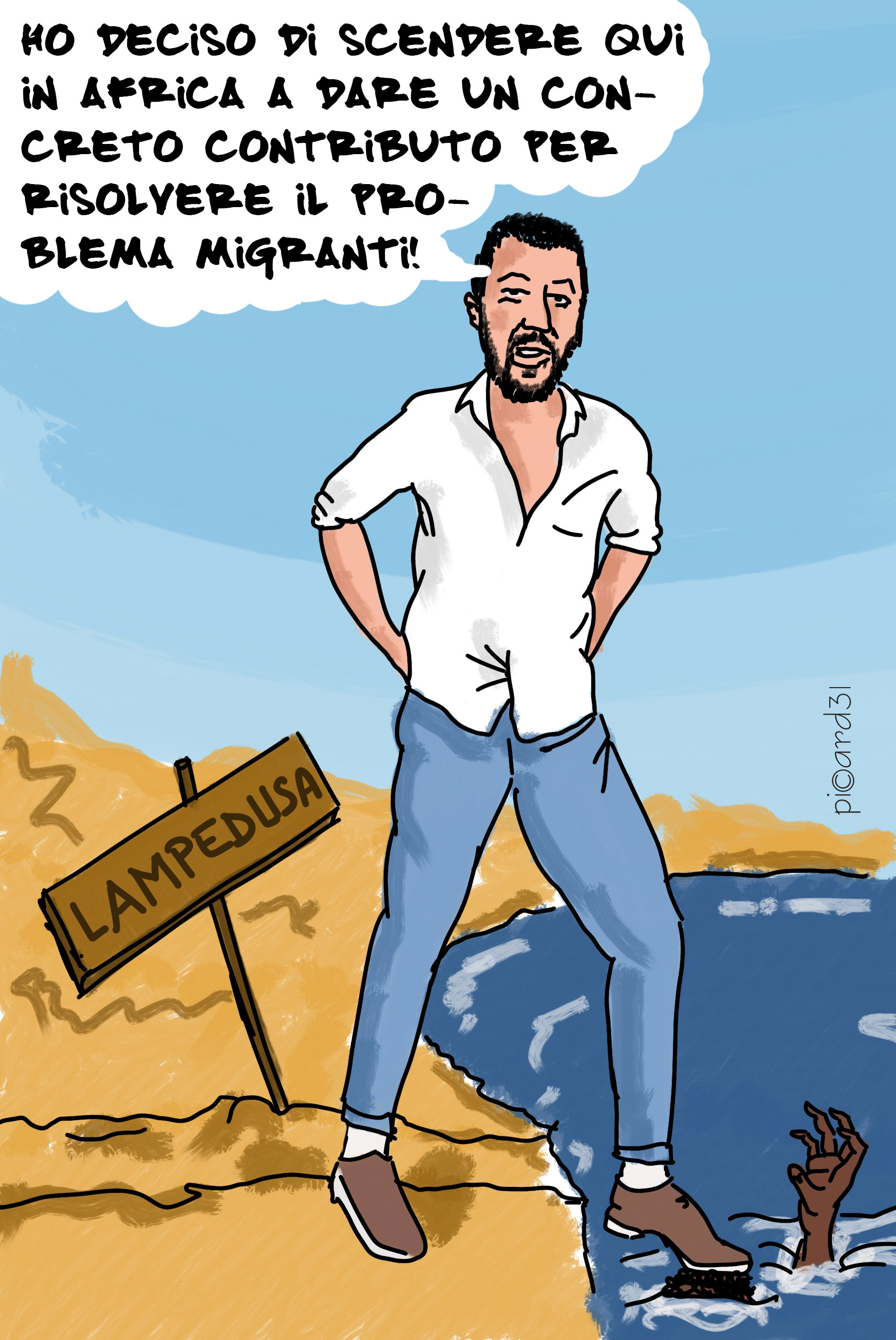 Salvini risolve la vicenda dei migranti